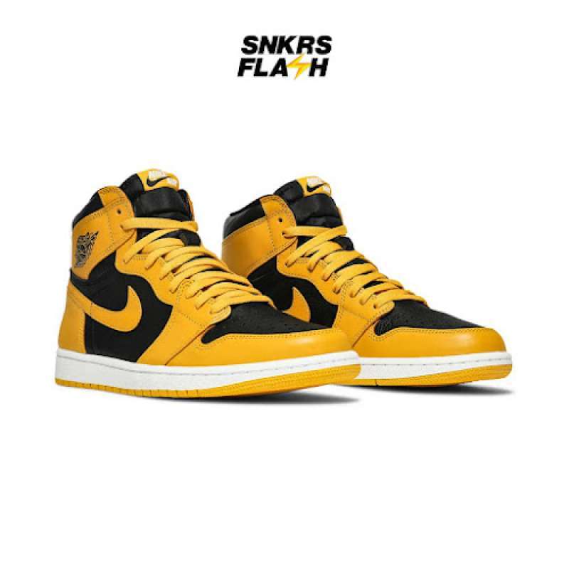 Sepatu Sneakers Pria AIR JORDAN HIGH SHOES POLLEN YELLOW BLACK 555088701