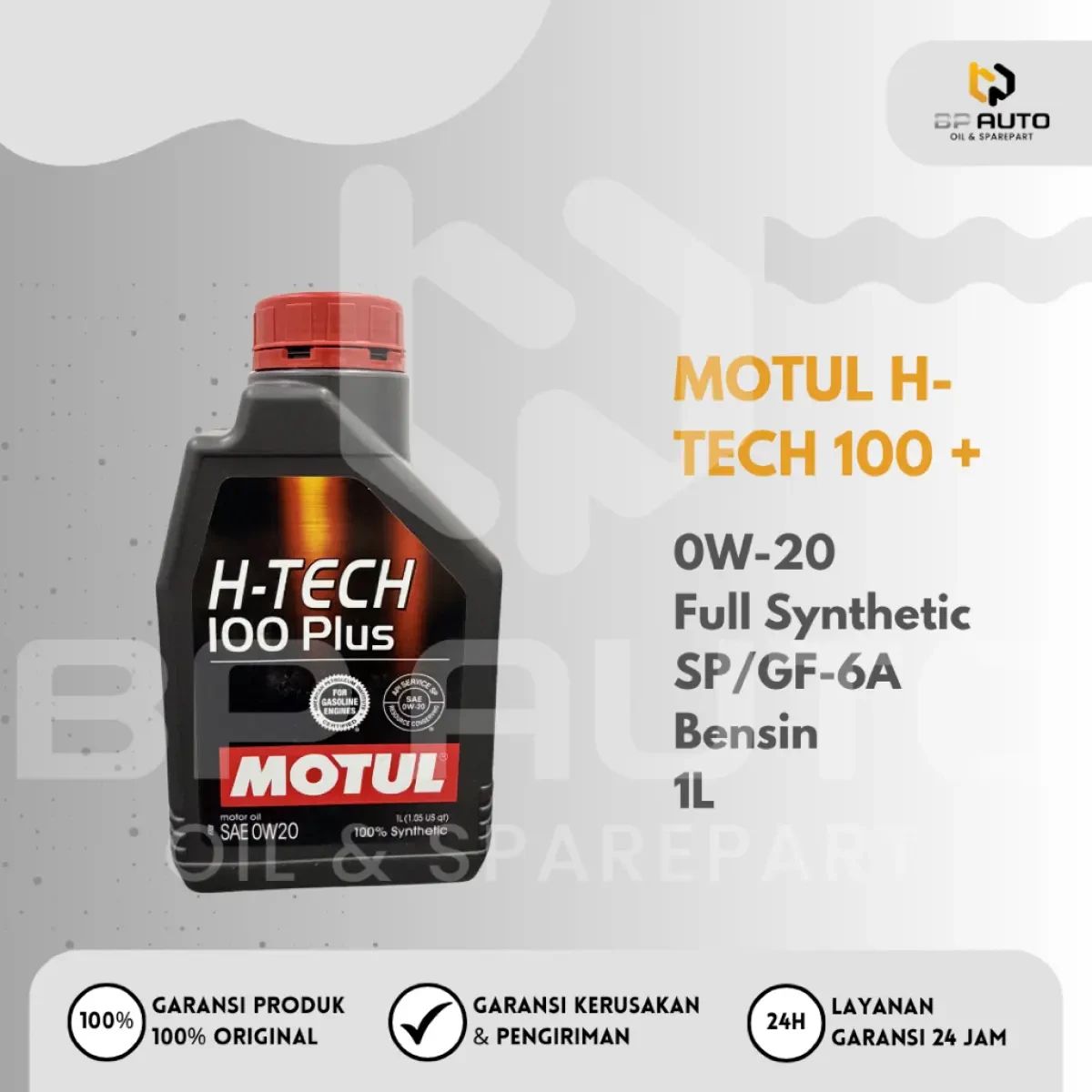 Jual Motul H-tech 100 Plus 0w-20 1l Api Sp/gf-6a Full Synthetic