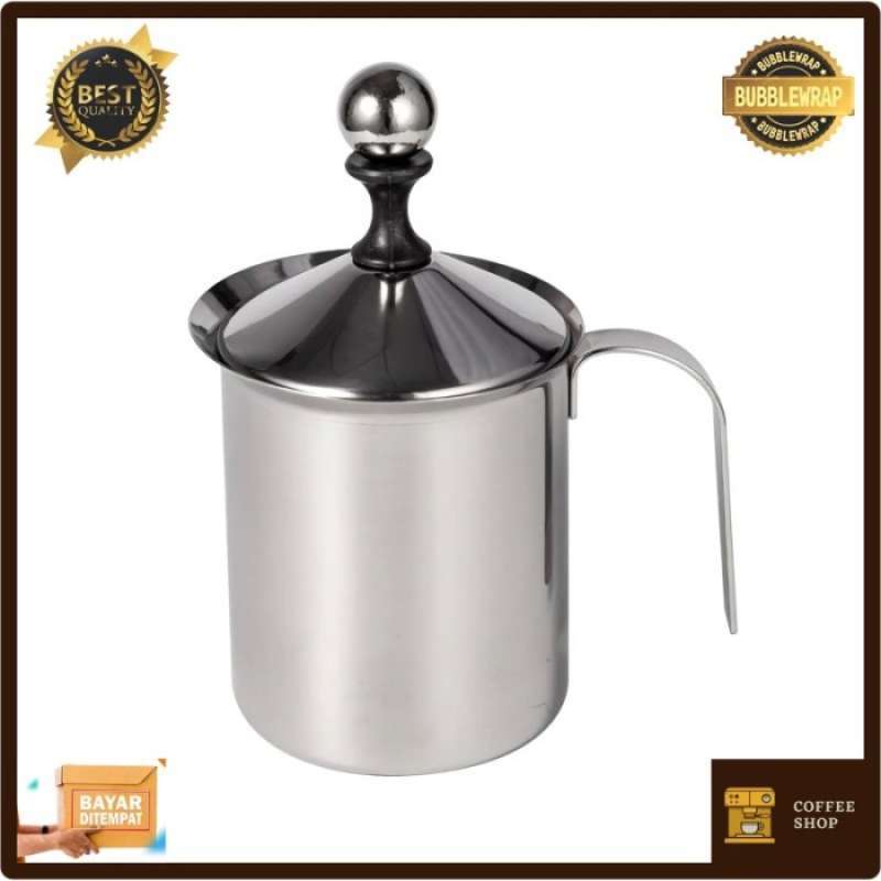 Promo Milk Frother Manual Double Mesh Stainless Steel Alat Pengocok