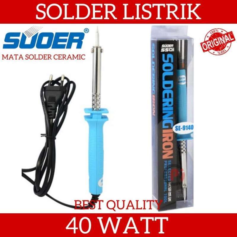 Jual Original SUOER SS9140 Solder Soldering Iron 40W Mata Solder Keramik di Seller