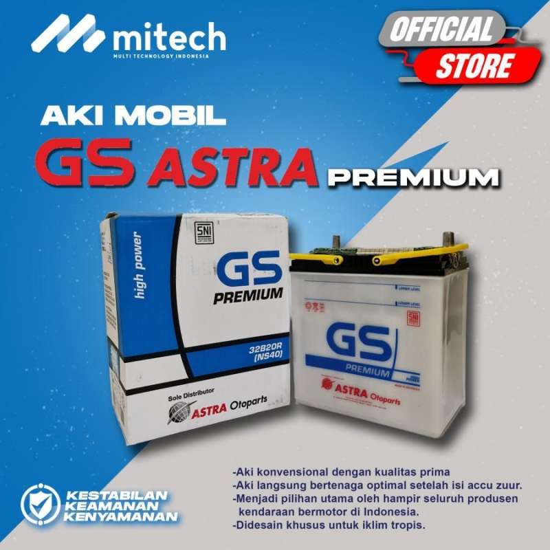 Jual Aki Mobil Daihatsu Neo Zebra GS Astra Premium NS40 Aki Basah 12V