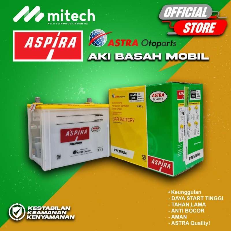Jual Aki Mobil Elf Nkr 58 Aspira Astra N50z Aki Basah 12v / 60 Ah Di