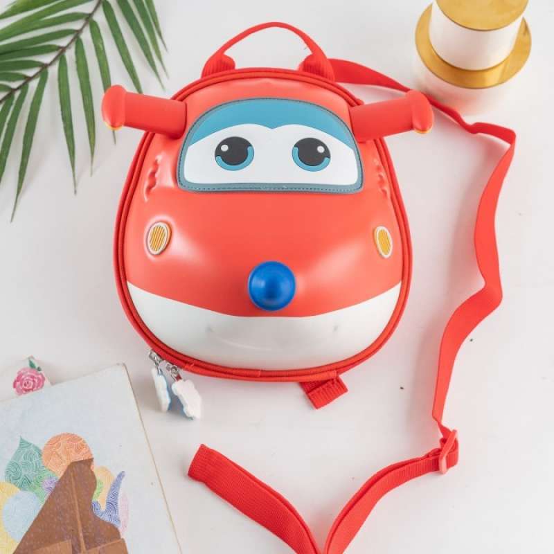 Promo Super Wings Jett Hard Case School Bags W/ Safety Tas Sekolah