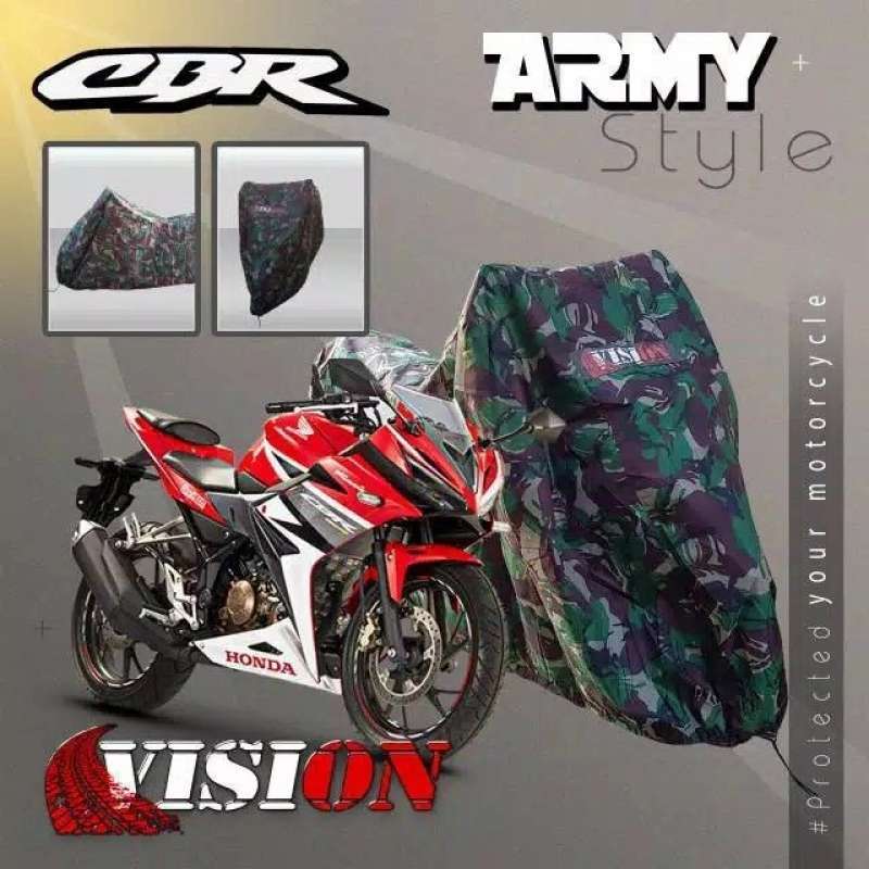 Promo sarung motor / cover motor Vision motif Army motor CBR150R R15