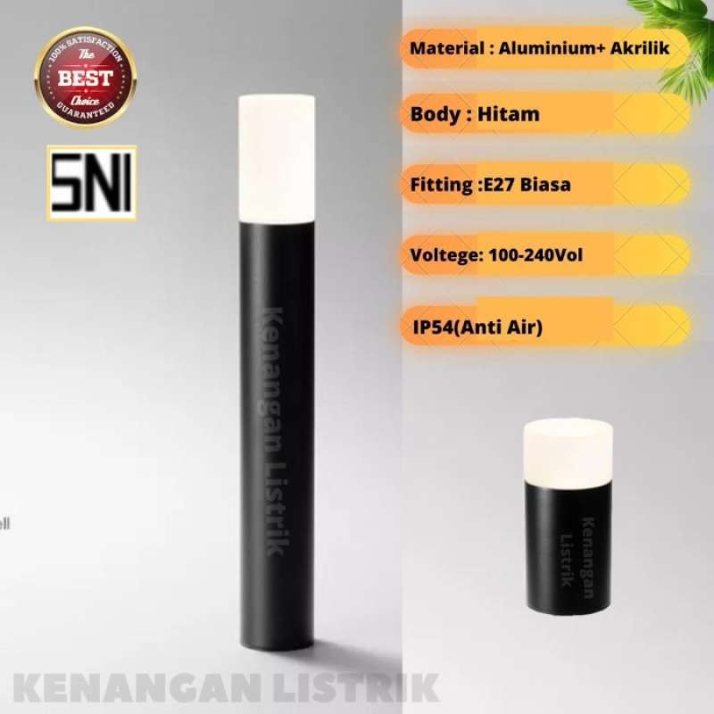 Promo LAMPU PILAR TAMAN PAGAR HIAS BULAT OUTDOOR E27 Diskon 23% di