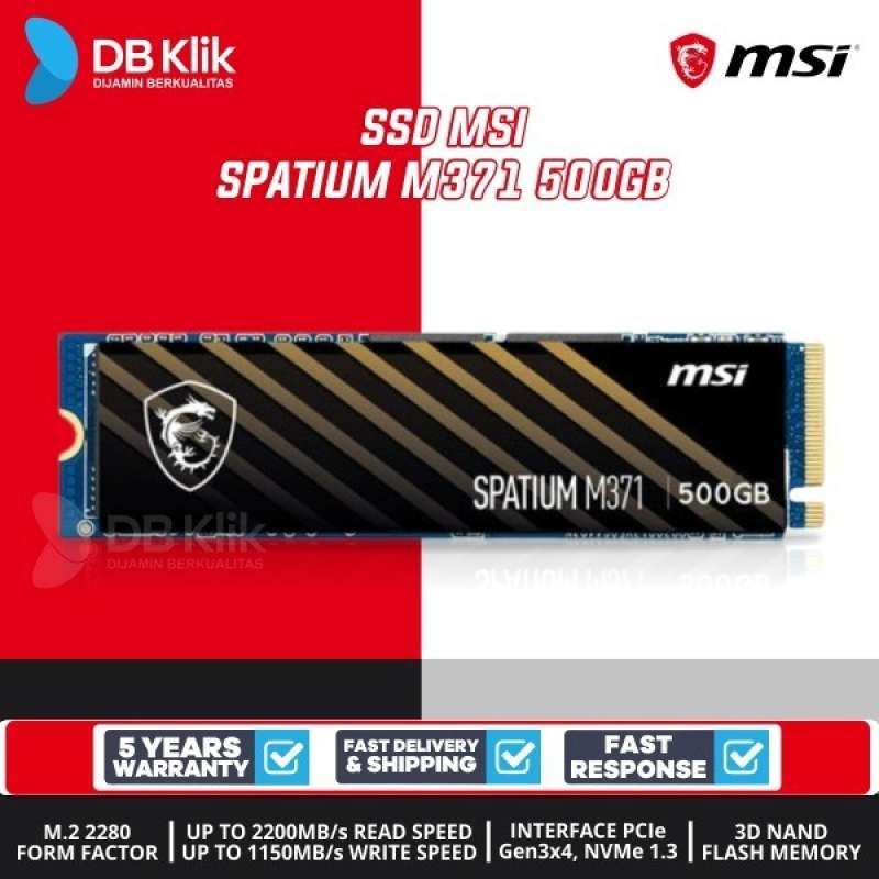 Promo Ssd Msi Spatium M371 500gb Nvme M.2 Pcie Gen3x4 - Msi M371 M.2 ...