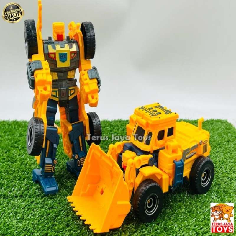 Jual Mainan Anak Robot Transformer Kendaraan Konstruksi Truk Beko Molen ...