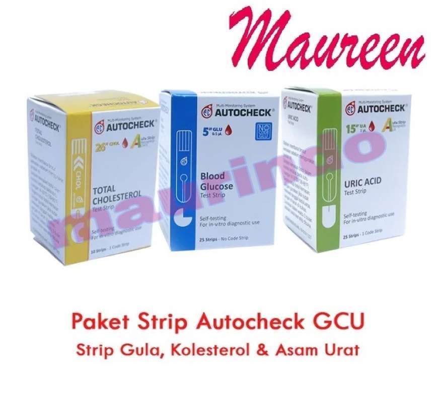 Promo [cod] Paket Autocheck Gula Darah Blood Glucose 25 Asam Urat 25 ...