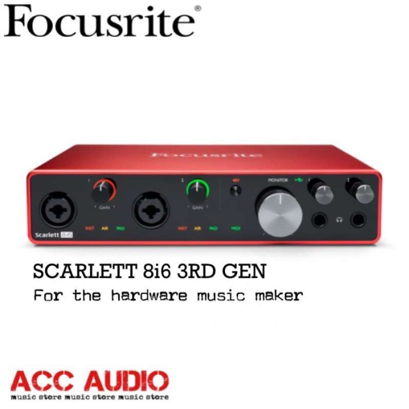 Promo Focusrite Scarlett 8i6 3rd Gen Garansi Resmi 1 Tahun Diskon 23% ...
