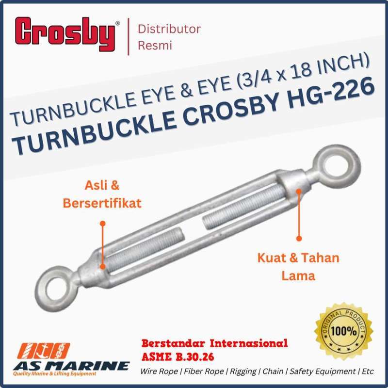Jual Turnbuckle / Jarum Keras Eye and Eye CROSBY USA HG226 3/4 x 18