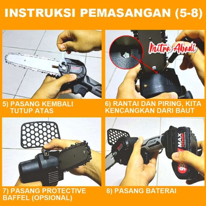 Promo Mesin Gergaji Rantai - Chain Saw / Chainsaw Cordless Portable ...