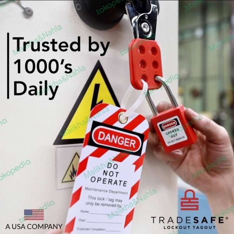 Promo Lockout Tagout Kit With Hasps, Loto Tags, Red Safety Padlocks ...