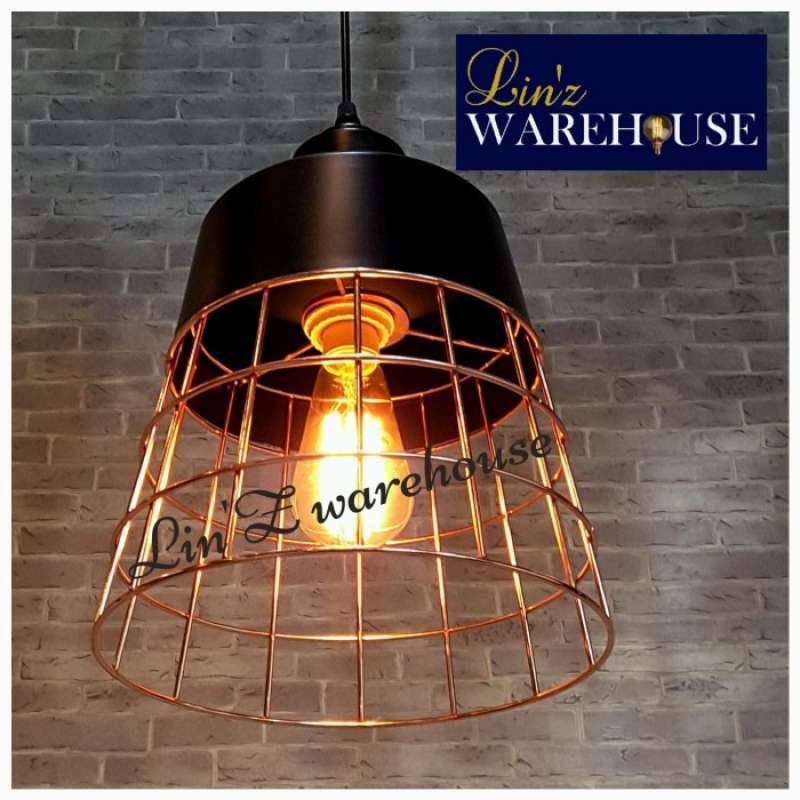 Promo Lampu gantung cafe resto BLACK ROSE GOLD SERIES X pendant light