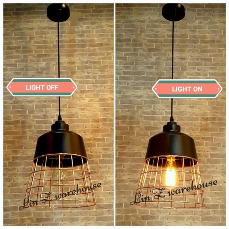 Promo Lampu gantung cafe resto BLACK ROSE GOLD SERIES X pendant light