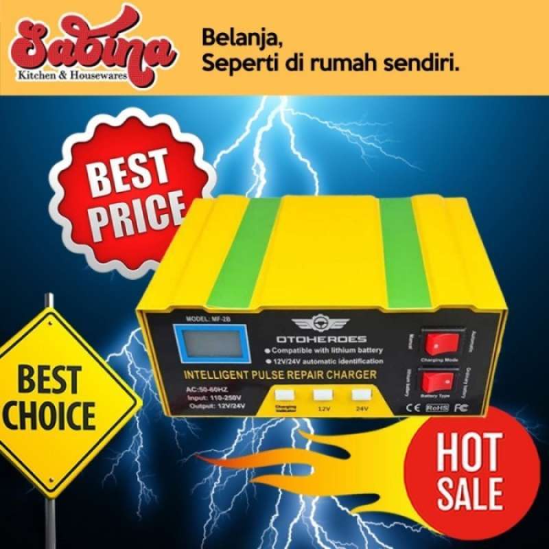 Promo Charger Cas Aki Accu Automatic Repair Motor Mobil Truk 260W EU