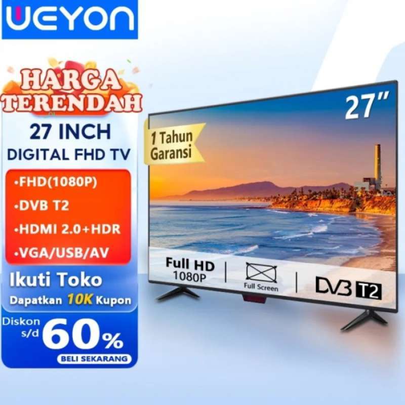 Tv Led Digital Promo Led Tv Digital 27 Inch Full Hd Original Ready Hdmi,usb,vga,av ...