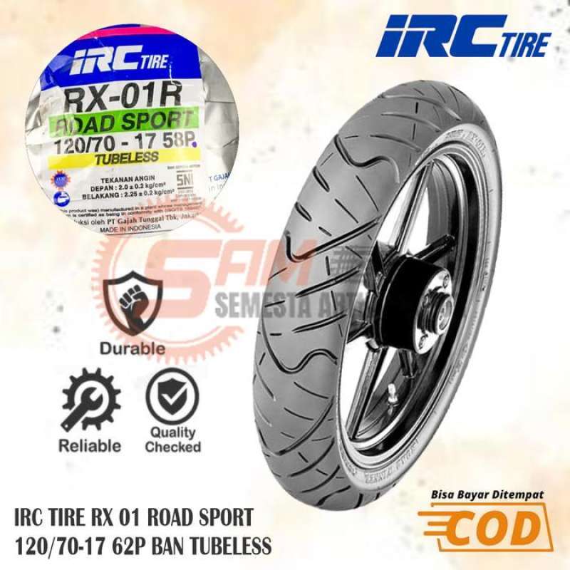 Jual Ban Luar Irc Tire 120/70 Ring 17 Rx01 Rear Road Winner