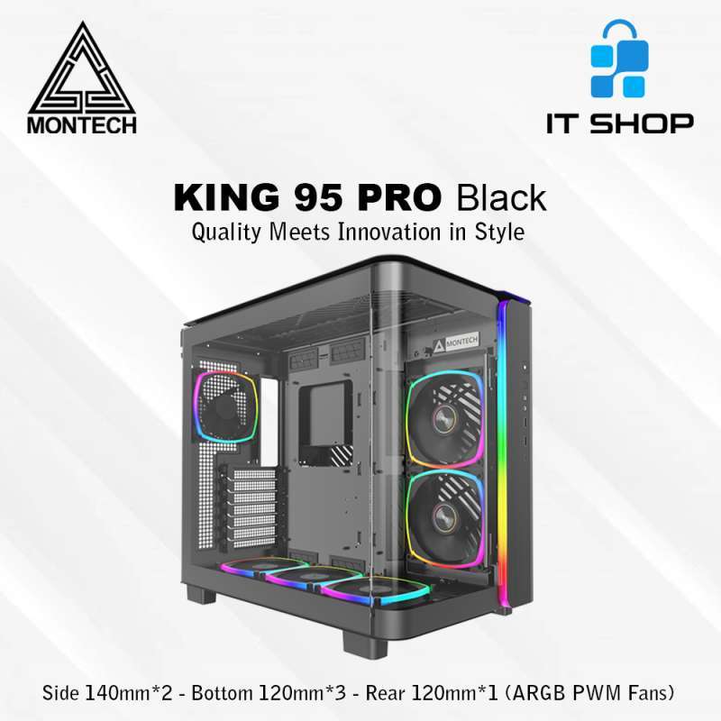 Jual Montech Casing KING 95 PRO Black di Seller IT Shop Official