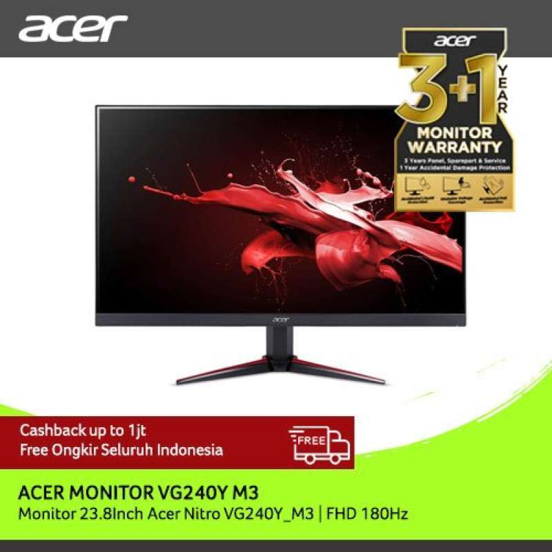 Promo Acer Monitor 23.8inch Nitro Vg240y_m3 | Fhd 180hz Diskon 14% Di ...