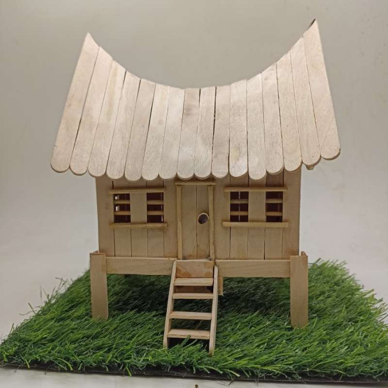 Promo MINIATUR RUMAH ADAT SUMATRA BARAT PADANG STIK ES KRIM LUTOFIA
