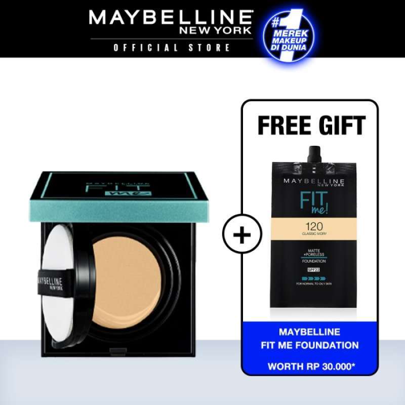 Promo Maybelline Fit Me Matte &amp; Poreless Cushion Diskon 33% di Seller ...