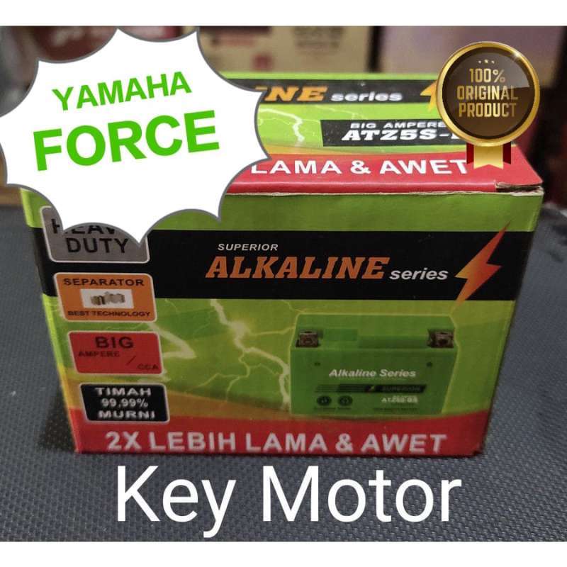 Jual Aki / Accu Kering Motor Yamaha Force Alkaline Alkalin 5a 5 Ampere