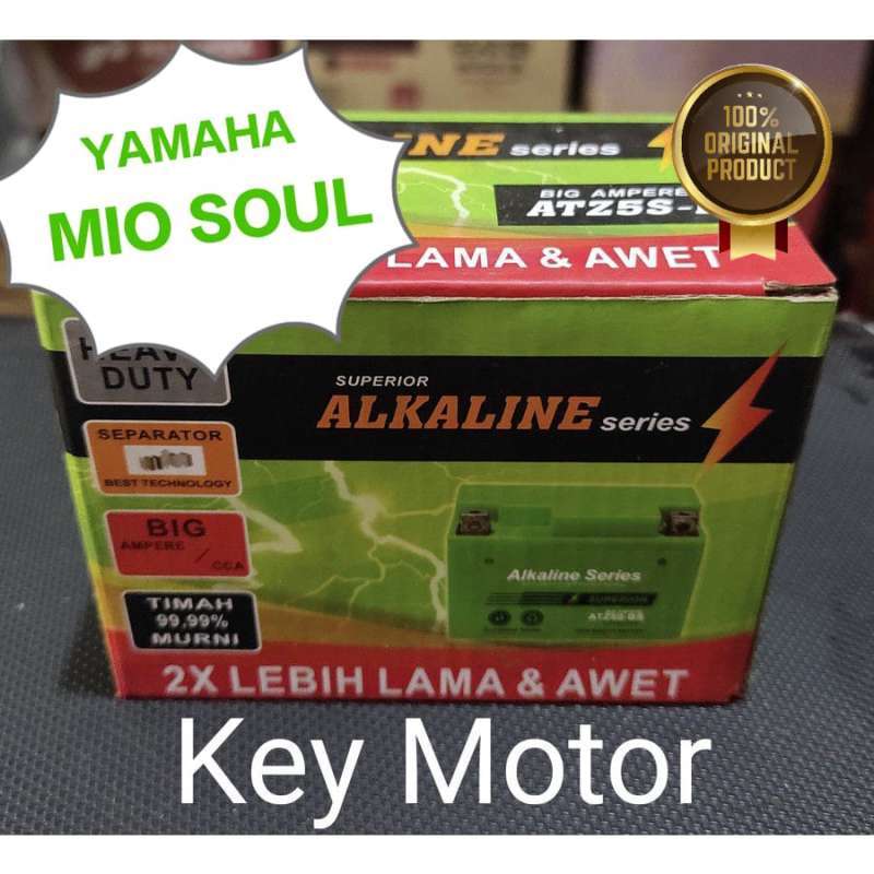 Jual Aki / Accu Kering Motor Yamaha Mio Soul Alkaline Alkalin 5a 5