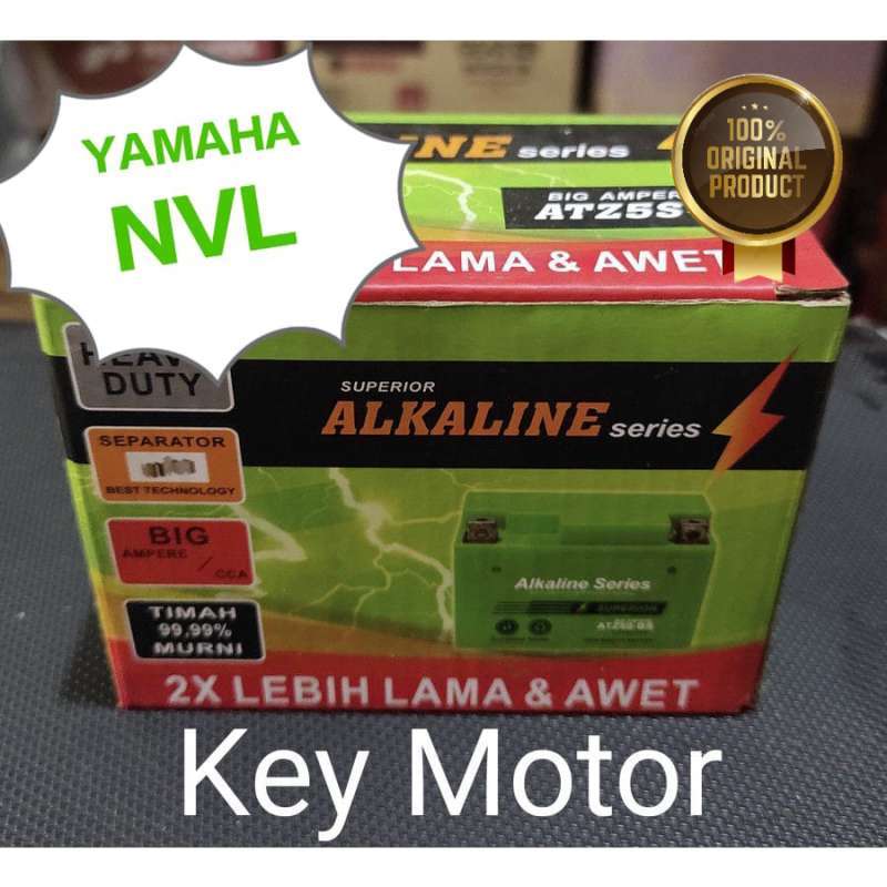 Jual Aki / Accu Kering Motor Yamaha Nvl New Vixion Lightning Alkaline