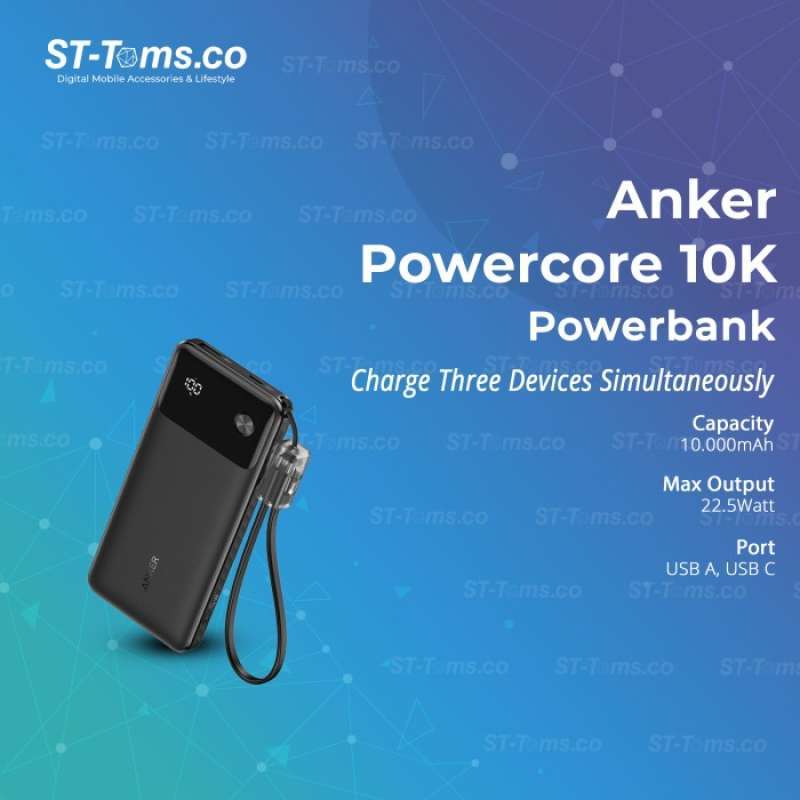 Jual Anker Powercore 10k Powerbank 10000mah USB A USB C Pd