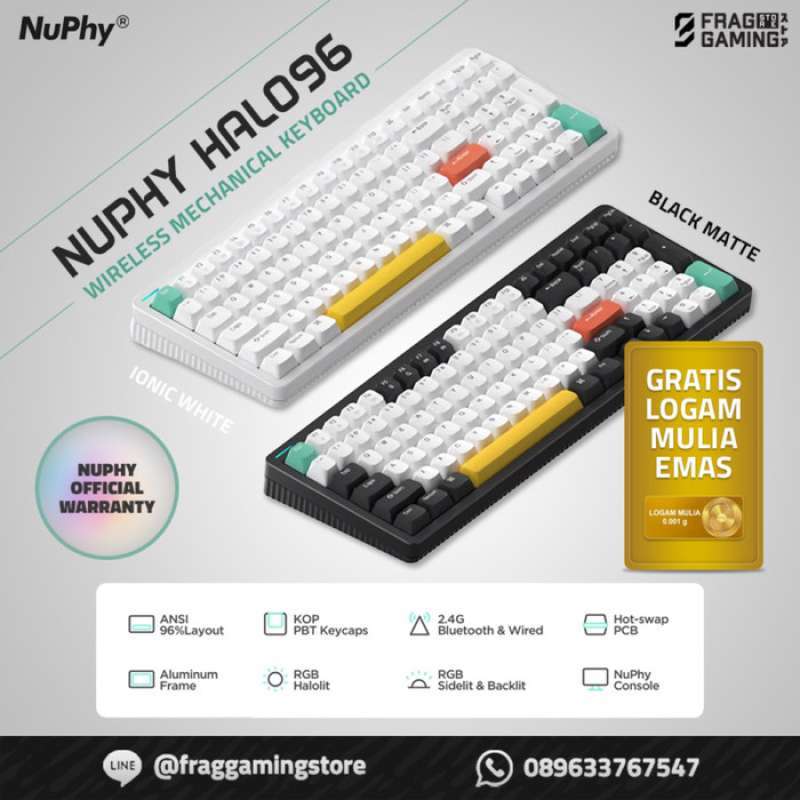 Promo Nuphy Halo96 / Halo 96 Wireless Mechanical Keyboard Nuphyhalo96 ...