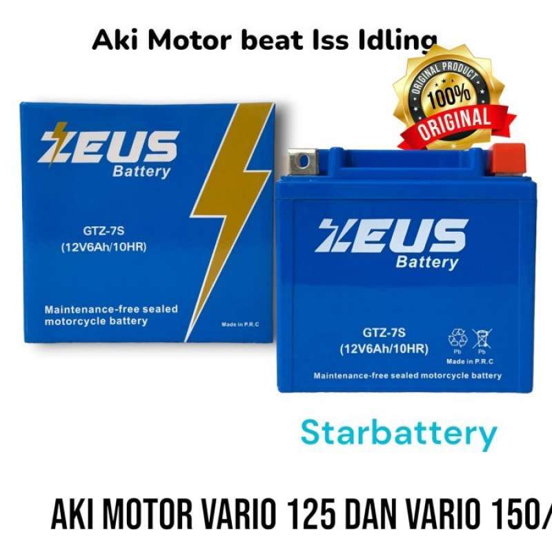 Promo Aki Motor Honda Scoopy Iss Gtz 7s Zeus Aki Kering Diskon 33% Di