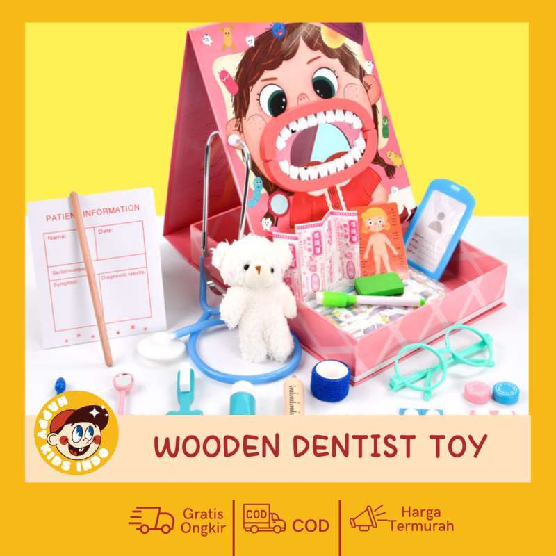 Jual Mainan Anak Dokter Gigi Kayu Toys Medical Doctor Set - Main Image
