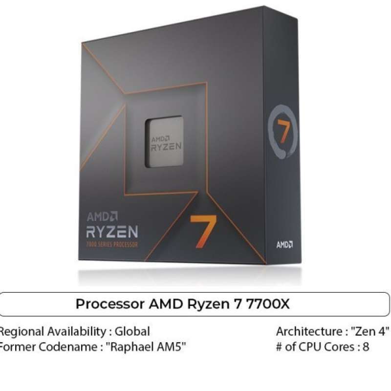 Jual Processor Amd Ryzen 7 7700x Box (without Cooler) (am5, 32 Cores Di ...