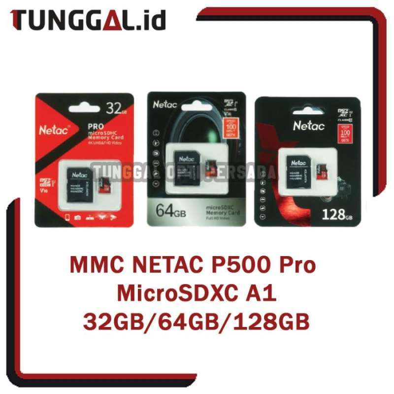 Jual Mmc Netac P500 Pro Microsdxc A1 32gb/64gb/128gb 32 GB Di