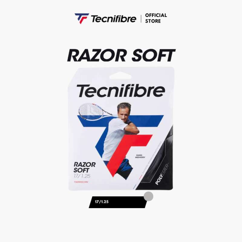 Jual Tecnifibre Tennis String Razor Soft 17/1.25 Senar Raket Tenis Di
