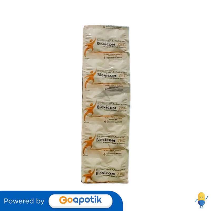 Jual Bionicom Zinc 1 Strip 🏷️ 100% Original, Harga & Kualitas Terbaik ...