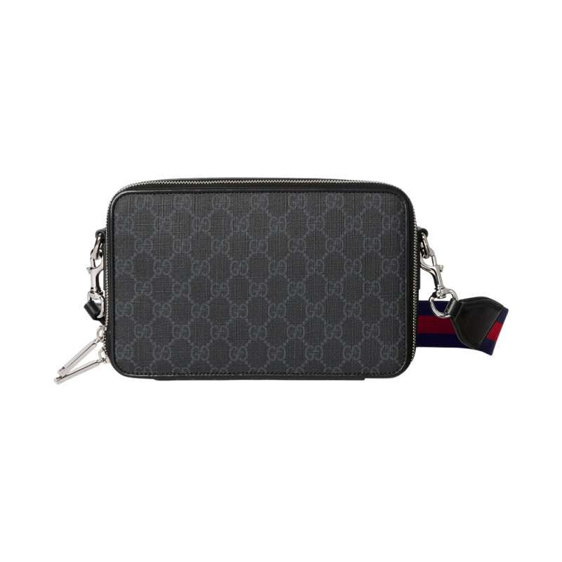 Promo Gucci Gg Supreme Canvas Mini Shoulder Bag Black Diskon 31