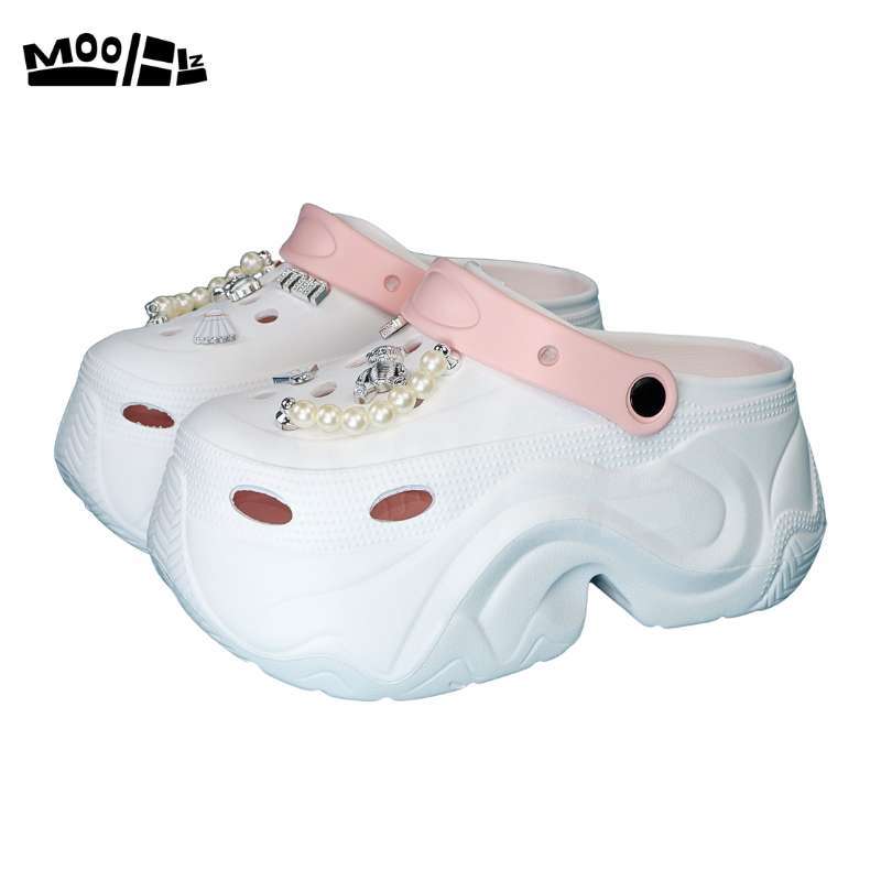 Sandal Kodok Wanita Wedges Classic Clog Wanita Jibbitz Anti Air  Anti Slip Karet EVA 36-41