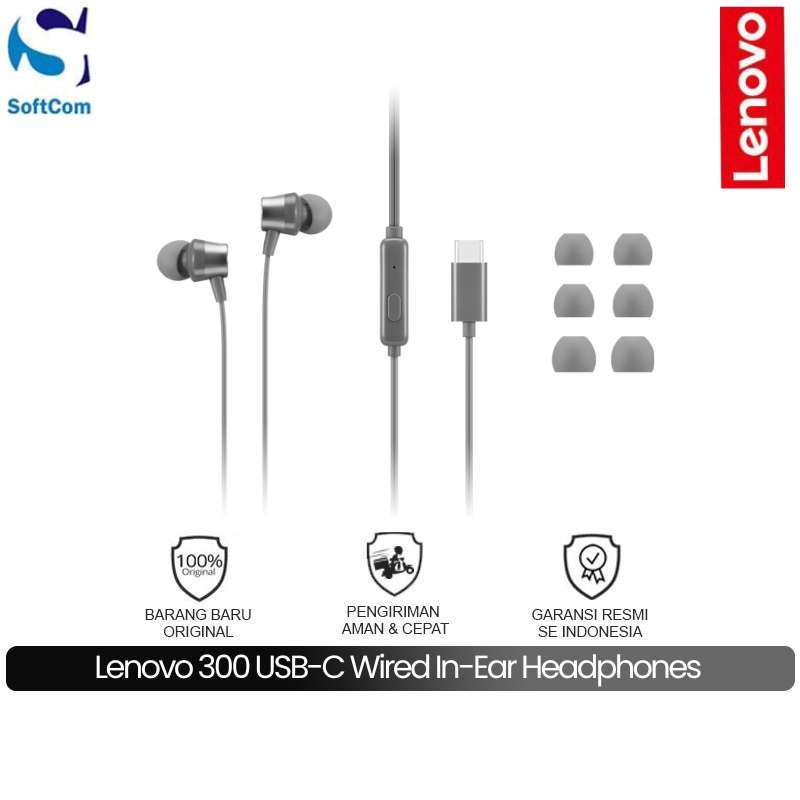 LENOVO 300 USB-C Wired In-Ear Headphones