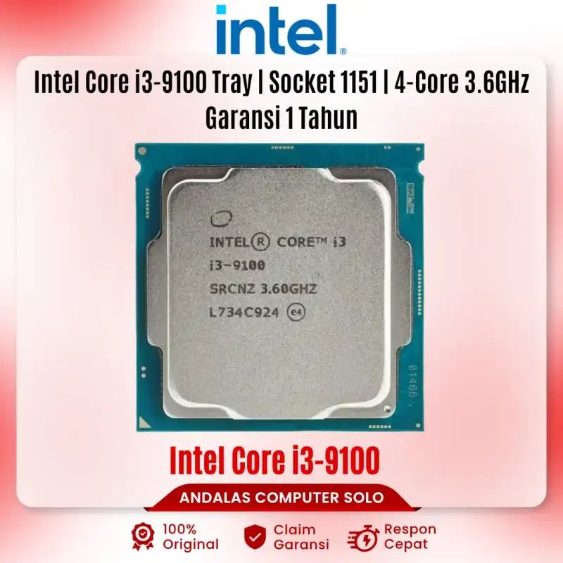Jual Processor Intel Core I3 9100 Tray Socket 1151 4 Core 4 Thread