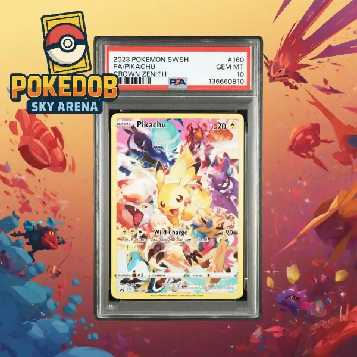 Promo Pikachu Secret Rare #160 Crown Zenith Psa 10 | English