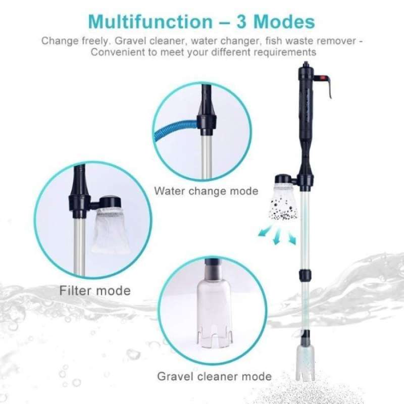 Promo Ilonda L68 Electric Siphon Vacuum Gravel Cleaner Aquascape Diskon