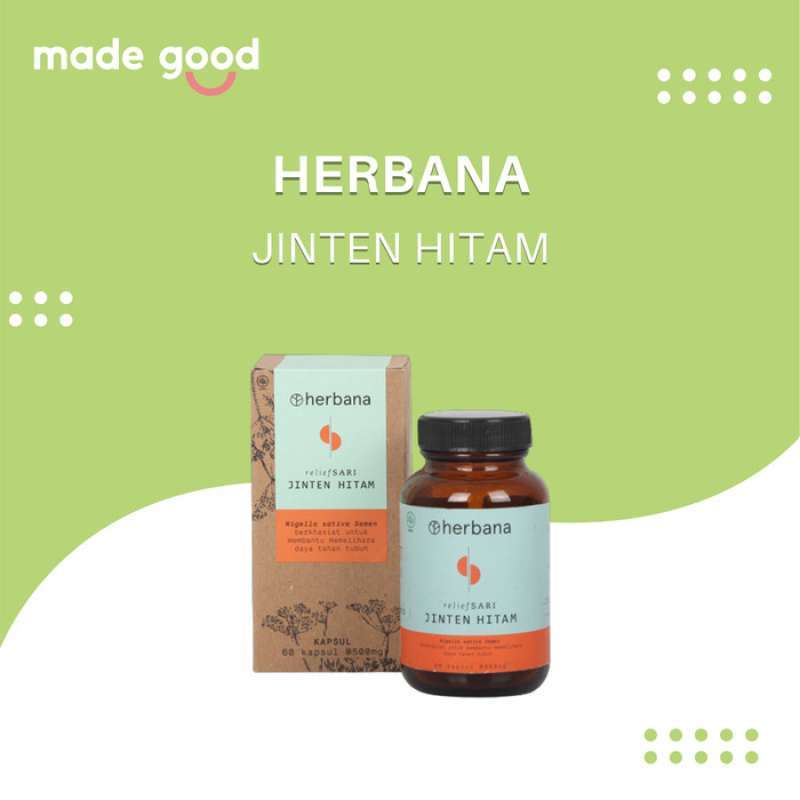 Promo Herbana Relief Sari Jinten Hitam Vegan Immune Booster 60 Kapsul