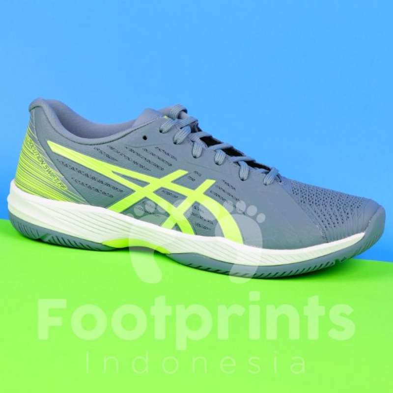 Jual Footprints Indonesia Sepatu Tenis Asics Solution Swift Ff Steel Blue Green Tennis Shoes Di