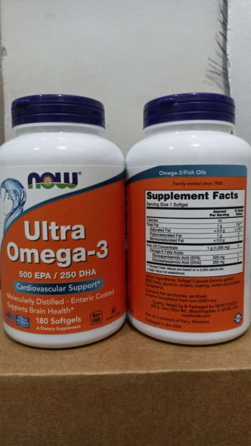 Promo Vitamin Now Ultra Omega 3 500 EPA 250 DHA 180 Kapsul Softgels ...