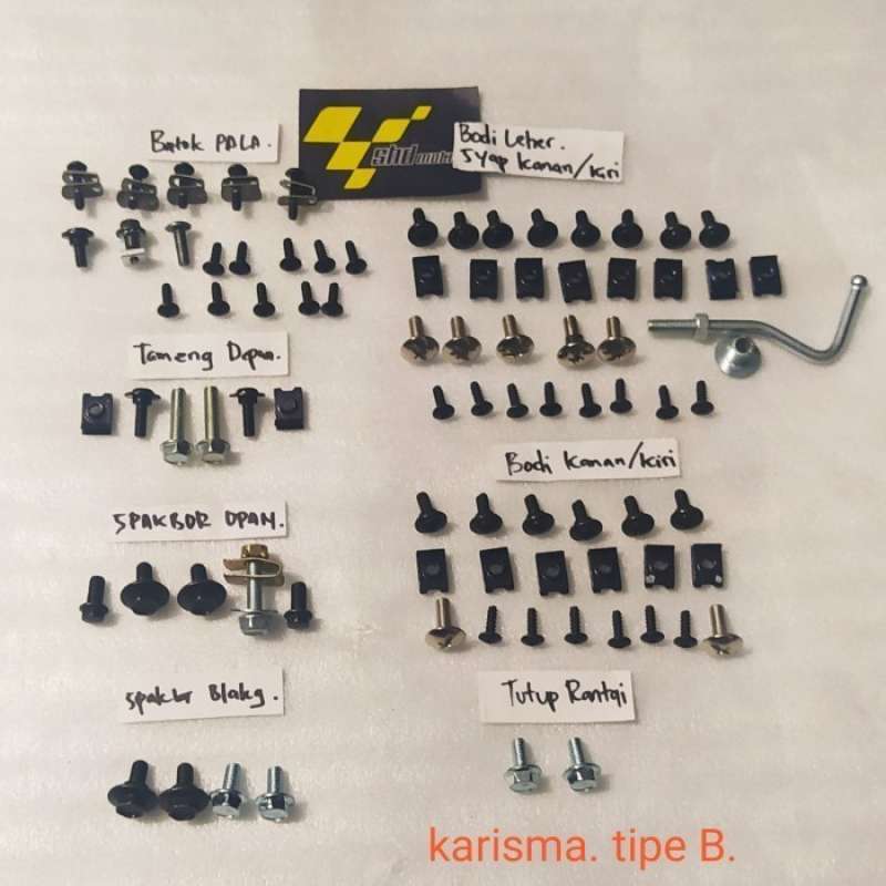 Promo Baut Full Set Body Karisma/Baut Lengkap Body Full Set Karisama