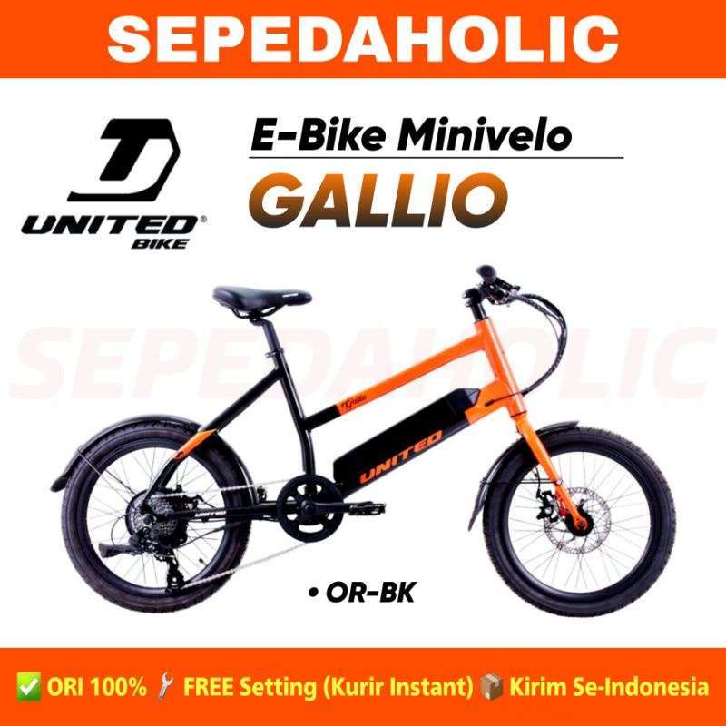 Promo Sepeda Listrik United Gallio Electric E Bike Minivelo 20 Inch Or Bk Diskon 2 Di Seller Sepedaholic Kuta Baru Kab. Tangerang Blibli