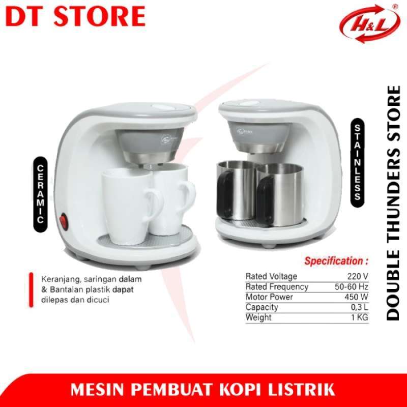 Promo HL Mesin Kopi Listrik Drip Coffee Maker Diskon 33% di Seller