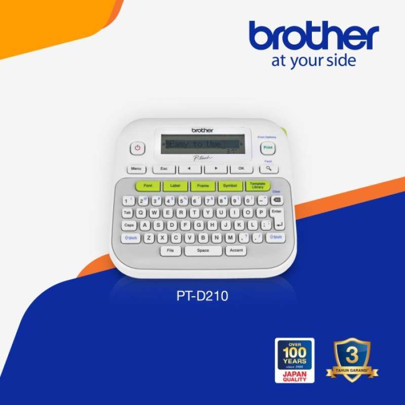 Promo Brother Printer Label PtD210 Pembuat Label / Label Maker Diskon