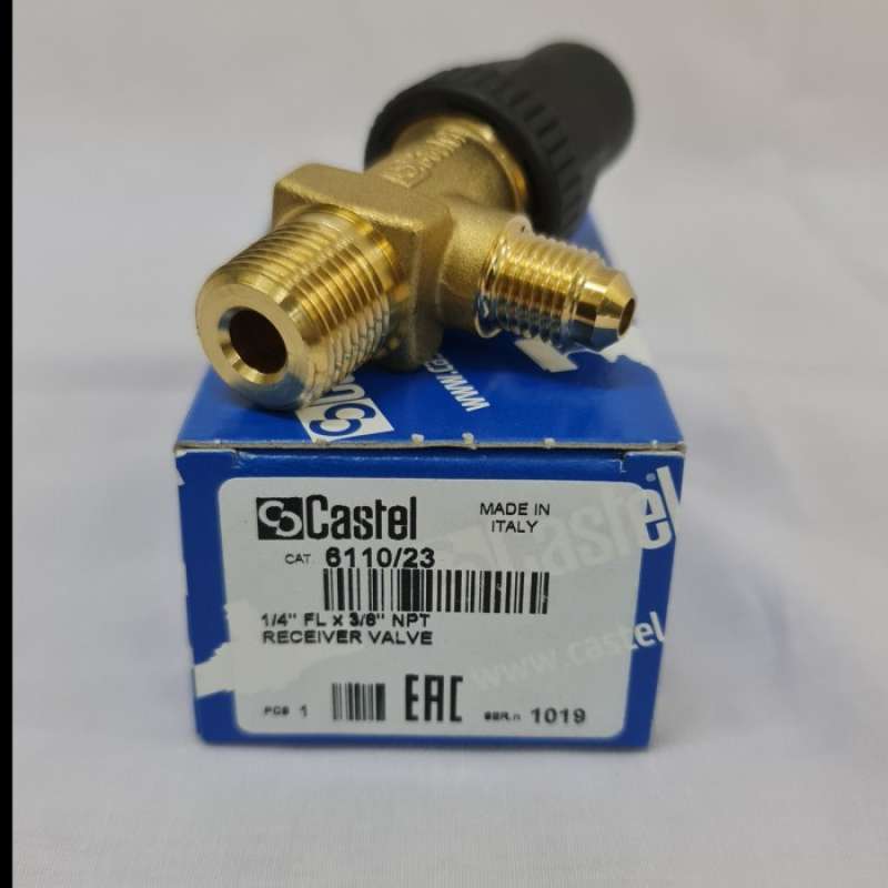 Jual Castel Receiver Valve 1/4 Sae X 3/8 Npt (6110/23) Di Seller